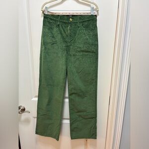 J. Crew Green Velvet Pants